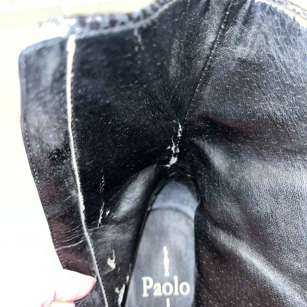 Linea Paolo black leather pointed toe bootie size 8.5 - Picture 7 of 14